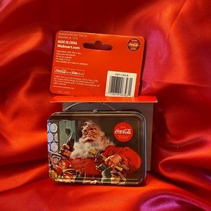 Four/set 2007 Coca-Cola Santa Hanging Ornament and Gift Card Holder. NWT.